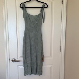 Reformation Sage Green Midi Dress